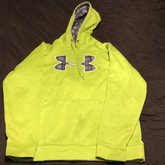 lime green under armour hoodie